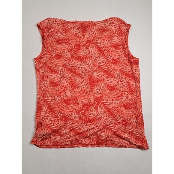MICHAEL Kors Orange Tye-Dye Scoop Neck Sleeveless Blouse, Size L - Picture 5 of 5